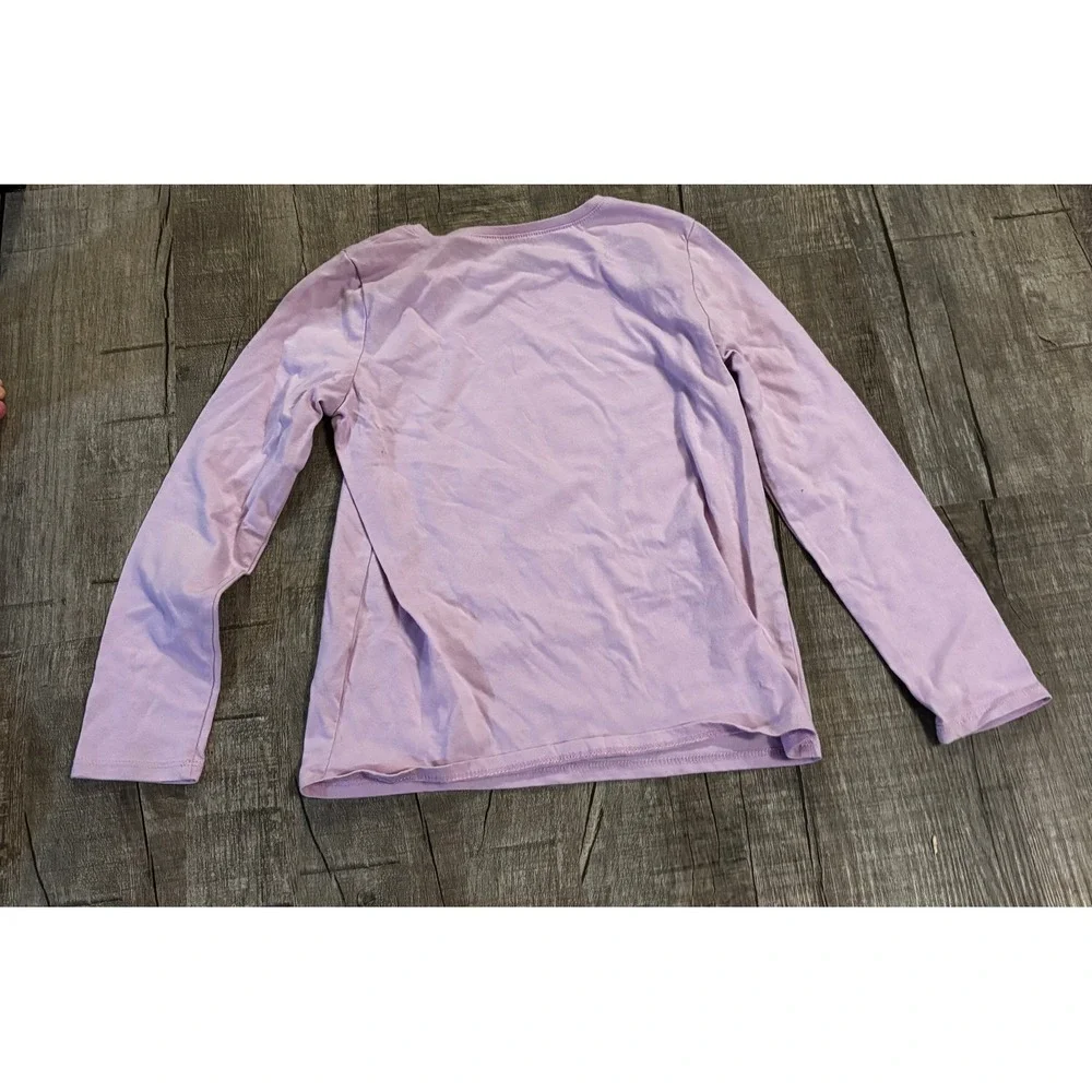 The Childrens Place Girls Long Sleeve Hot Cocoa Era T Shirt Size M‎ 7 8 Purple